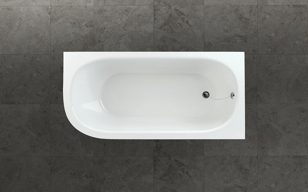 Aquatica Inflection™ BLWht Large Corner Cast Stone Bathtub