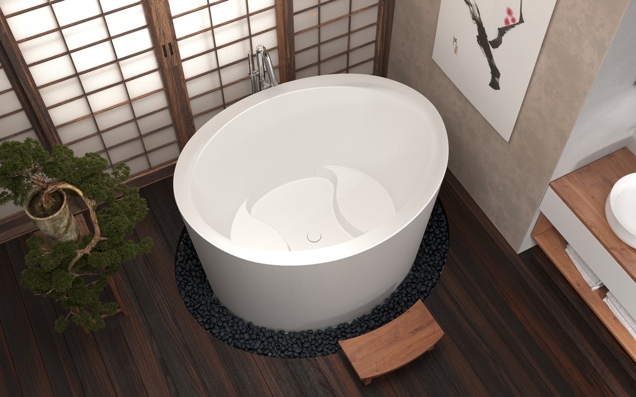 ᐈ Japanese Soaking Tub 2 Person, Big Deep Bathtub