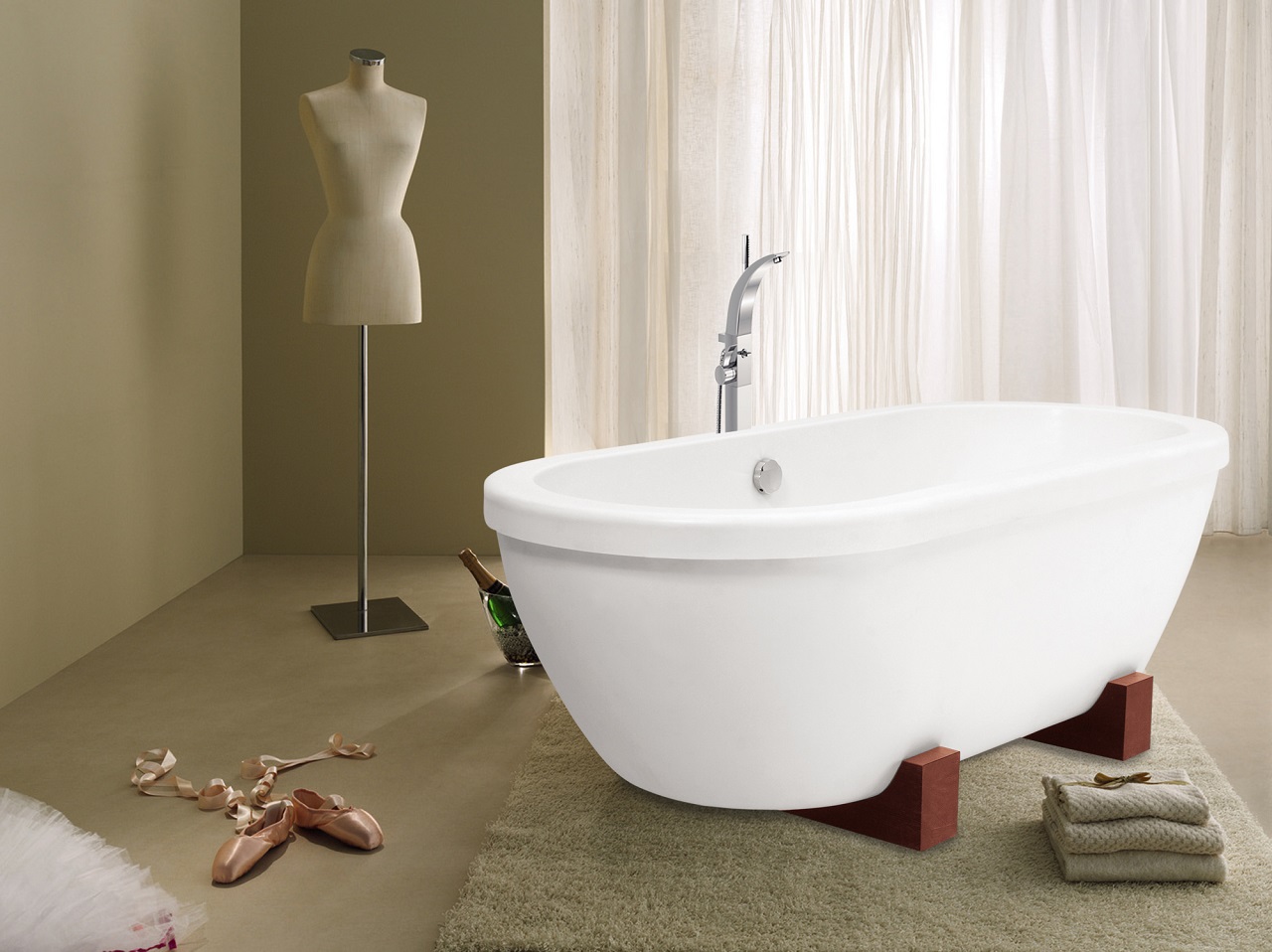 lightweight freestanding tub