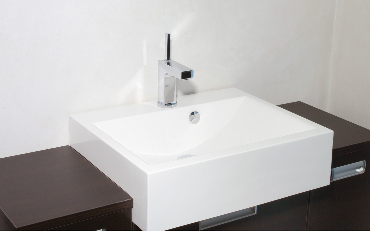 Aquatica Kandi Cube Stone Bathroom Sink