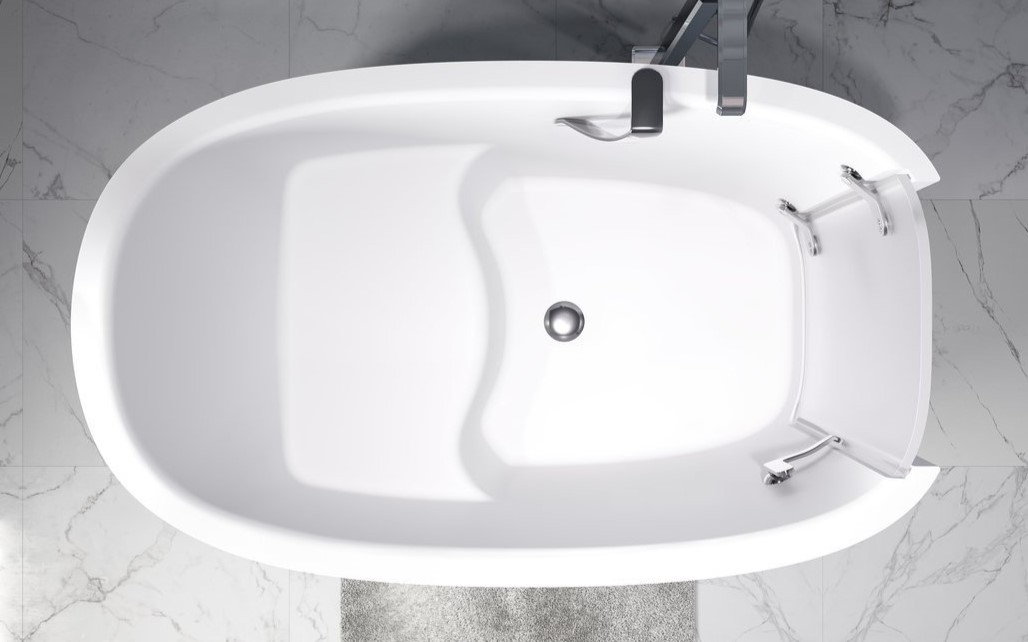 ᐈ 【Aquatica Baby Boomer 2 Freestanding Solid Surface Walk-In Bathtub】 Buy  Online, Best Prices