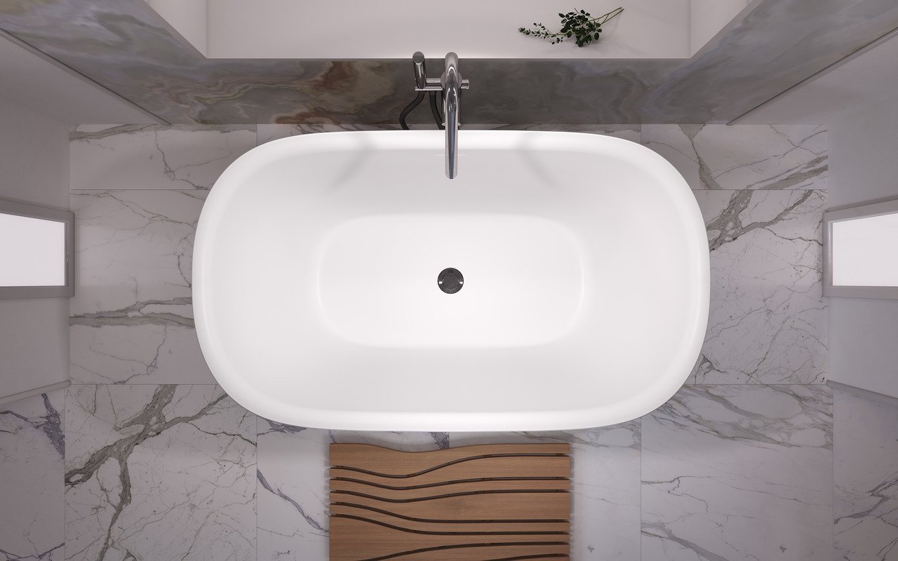 ᐈ 【Aquatica Lullaby-Mini-Wht™ Freestanding Solid Surface Bathtub】 Buy  Online, Best Prices