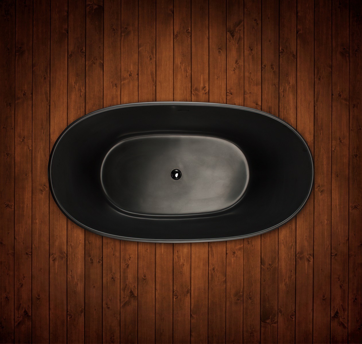 Aquatica PureScape™ 748BM Graphite Black Solid Surface Bathtub
