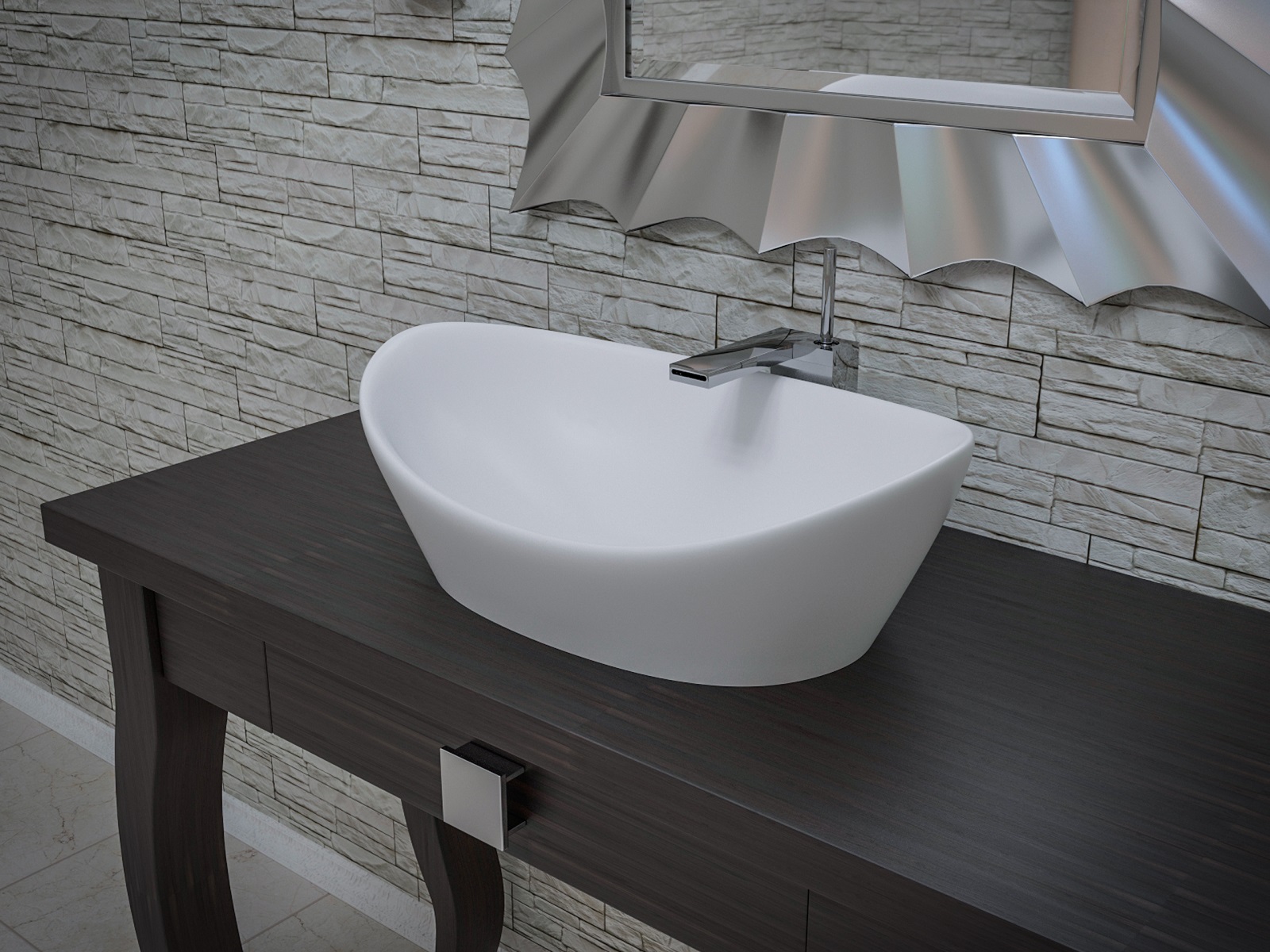 aquatica luna matte stone lavatory