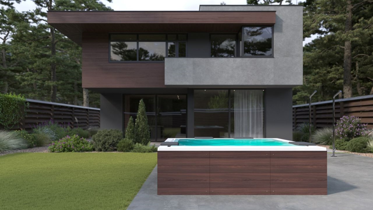 Aquateica Vibe Infinity Spa With Wooden Siding 01 01