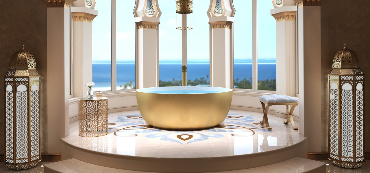 Aquatica adelina yellow gold wht round freestanding solid surface bathtub 02 600