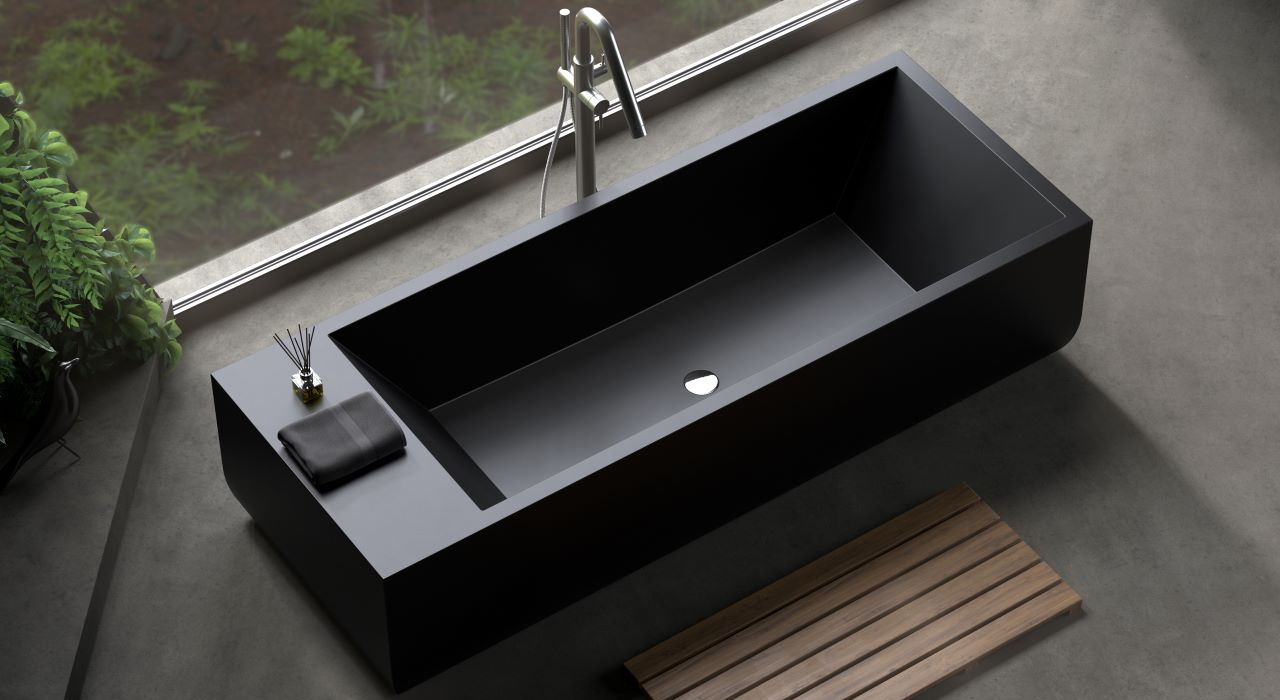 Aquatica Monolith Black Freestanding Solid Surface Bathtub06 700