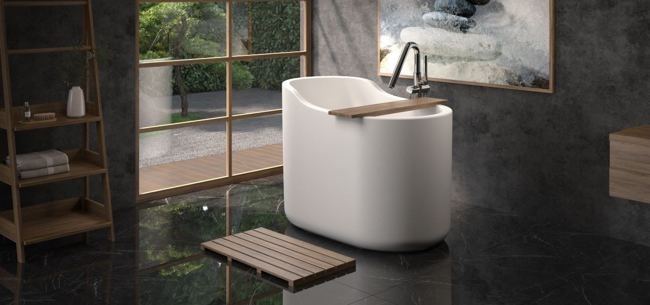 Aquatica True Ofuro Nano White Freestanding Solid Surface Bathtub 01 600