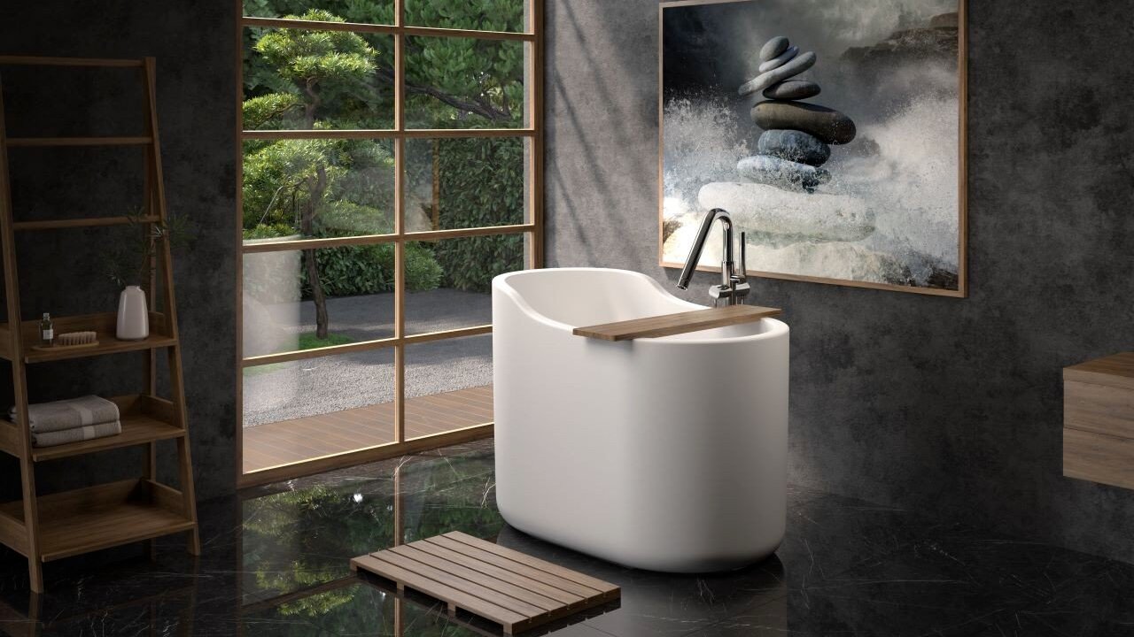 Aquatica True Ofuro Nano White Freestanding Solid Surface Bathtub01