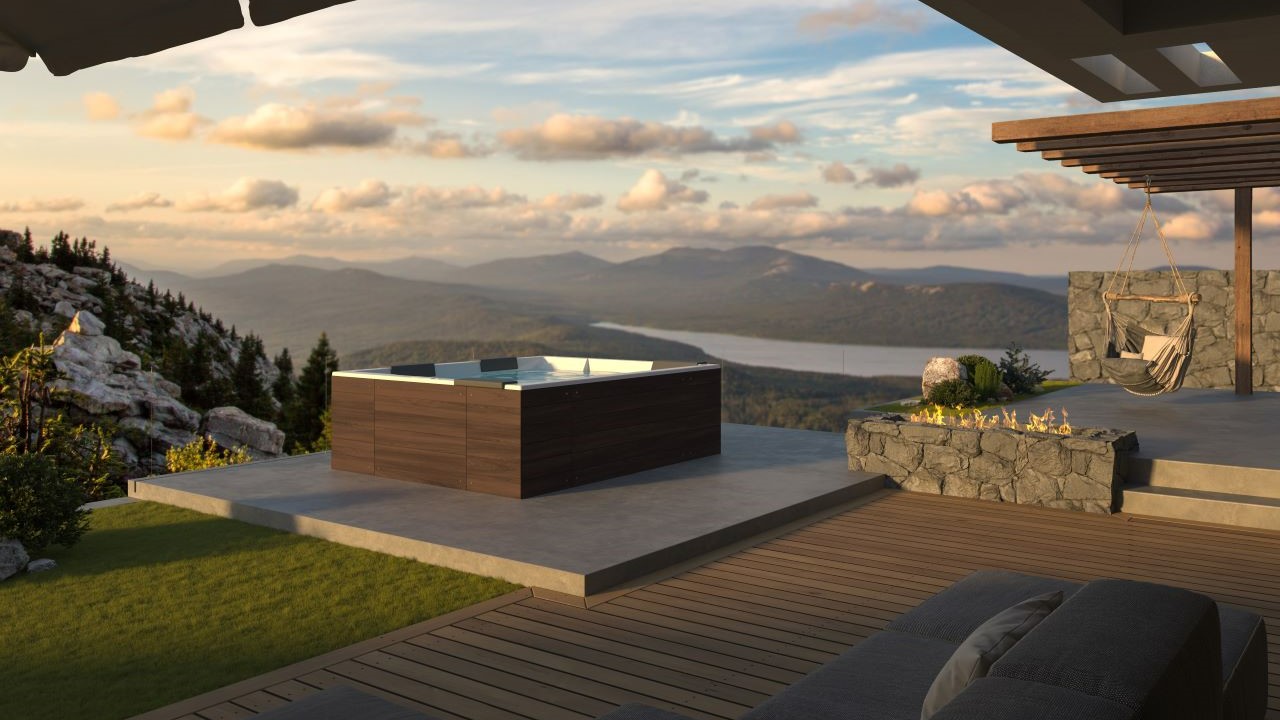 Aquatica Vibe Spa With Wooden Siding 01 01