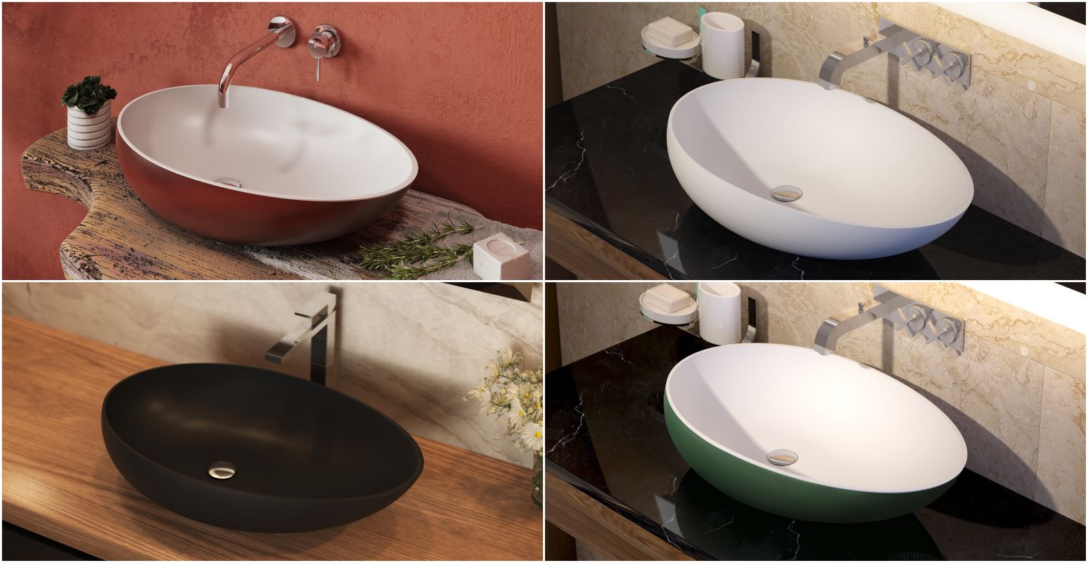 BATHROOM COUNTERTOP OVAL CERAMIC BASIN SINK waste