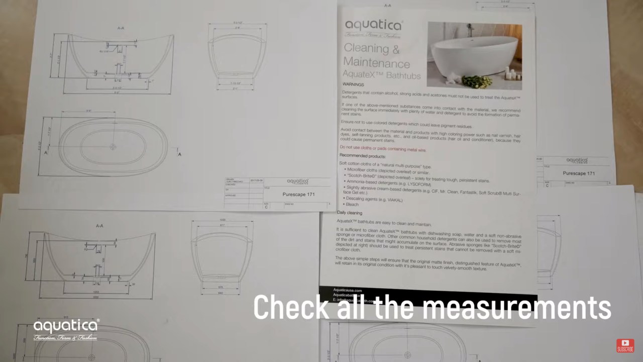 Double check the how to install your freestanding bathtub manual (web)