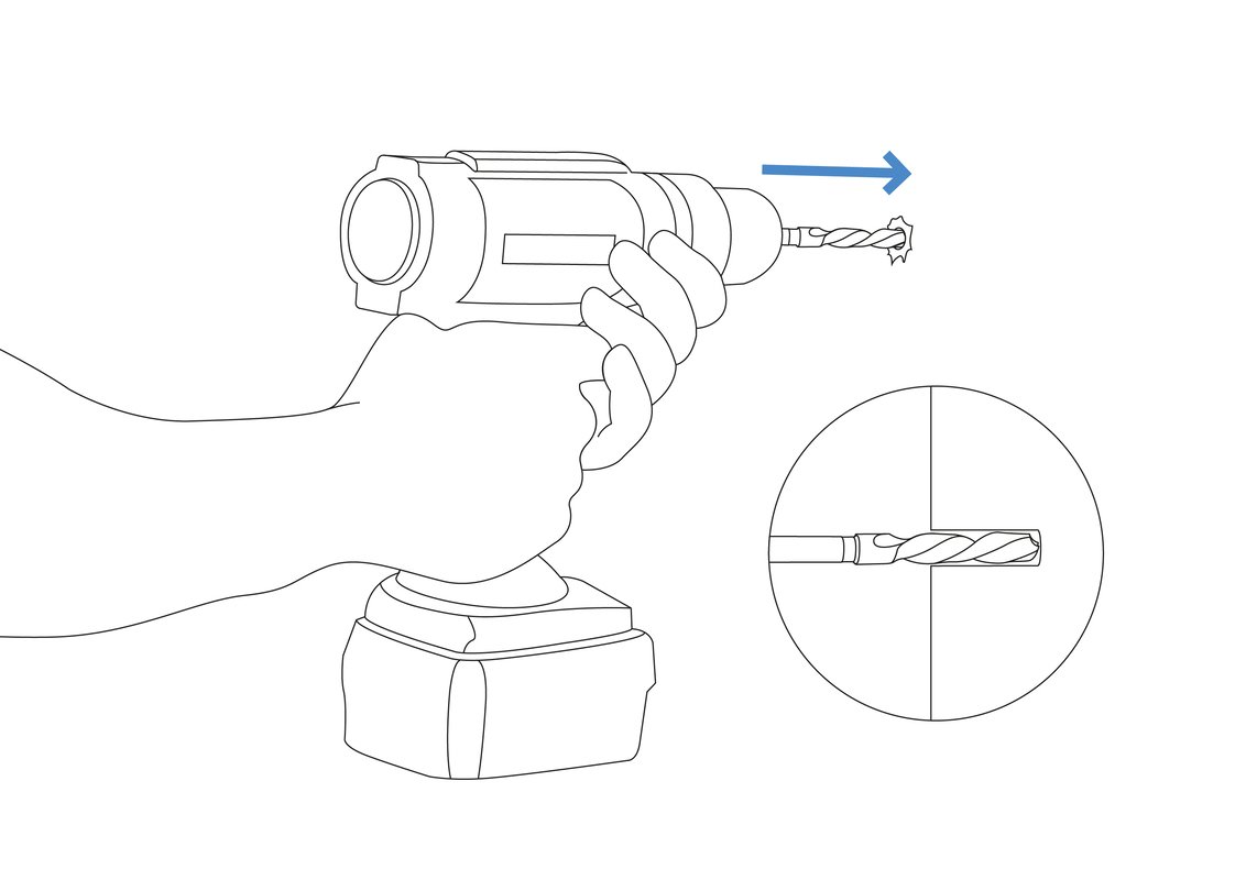 Install a Bathroom Sink Step 1 Drill Holes for Clip Screws (web)