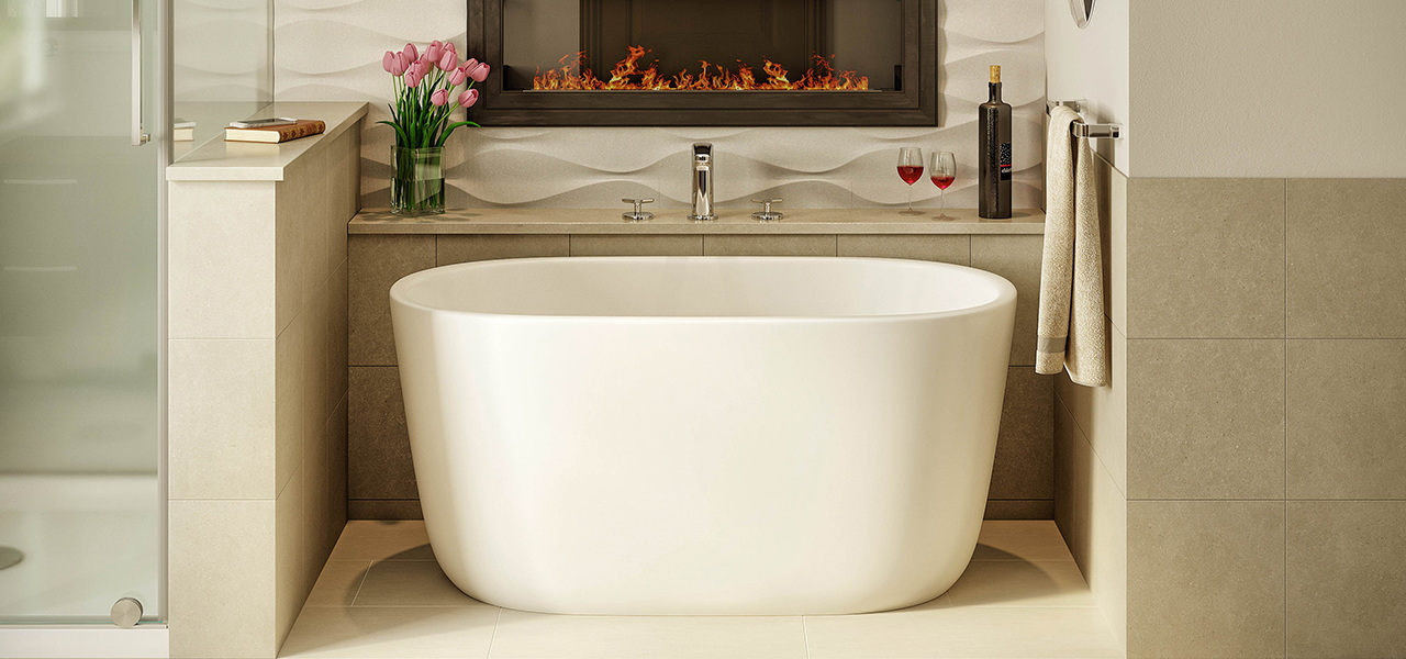 Lullaby Nano Wht Small Freestanding Solid Surface Bathtub by Aquatica 1 600