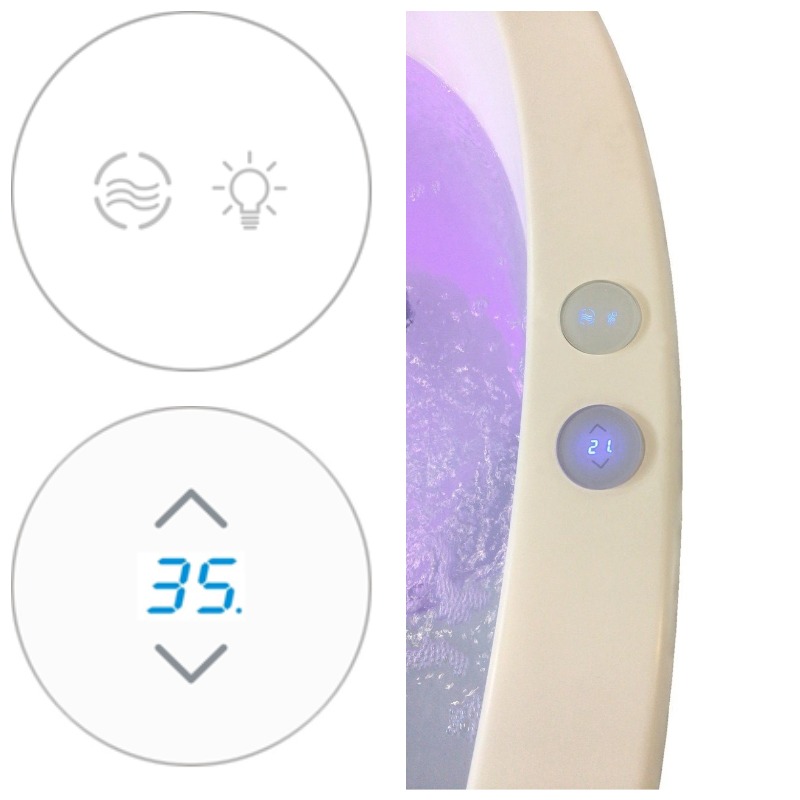 Modern Capacitive Glass Keypad with Hot Tub Like Temperature Adjustment Function 2