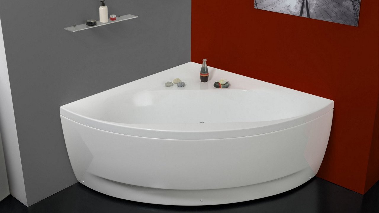 Aquatica Olivia-B-Wht Corner Acrylic Bathtub
