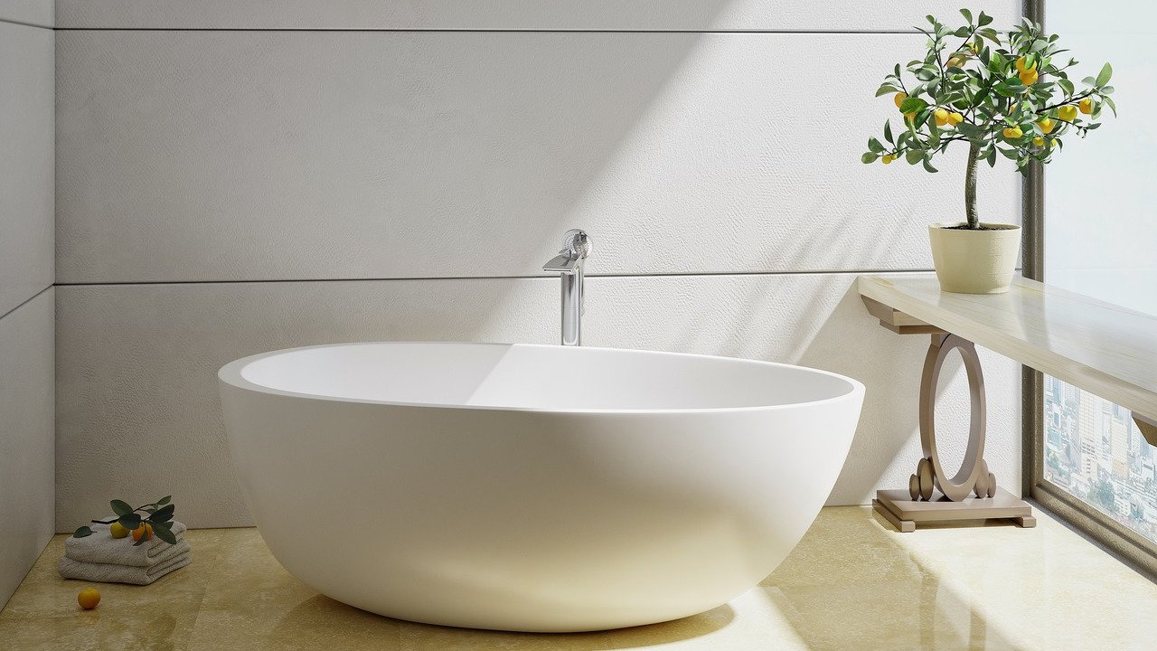 Aquatica Spoon 2 White Freestanding Solid Surface Bathtub