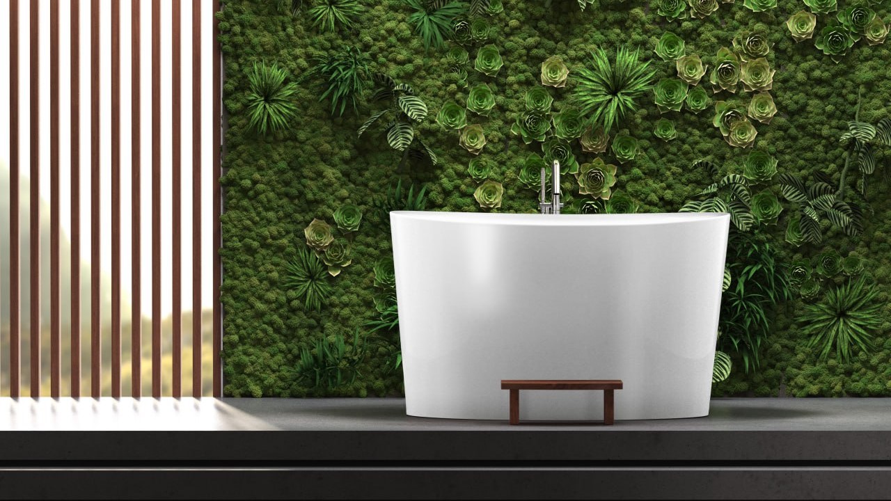 True Ofuro Duo Bathtub gree wall 720