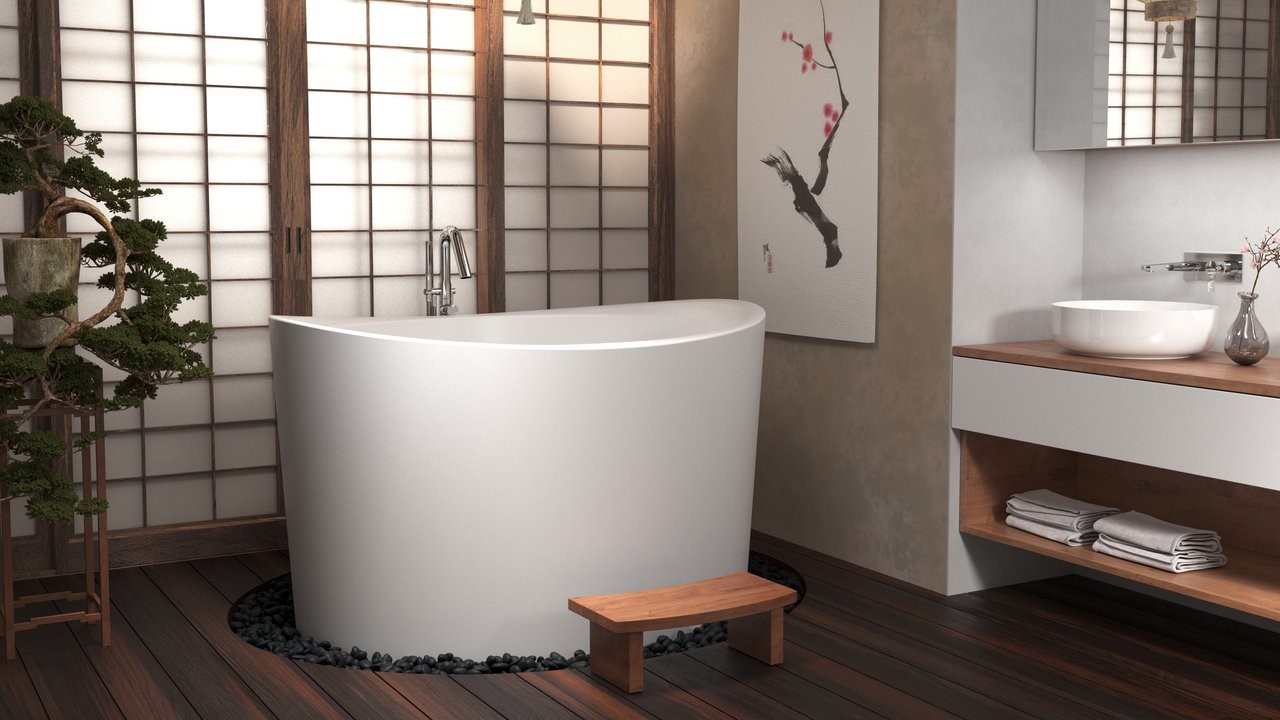 True Ofuro Duo Freestanding Stone Japanese Soaking Bathtub 02 (720)