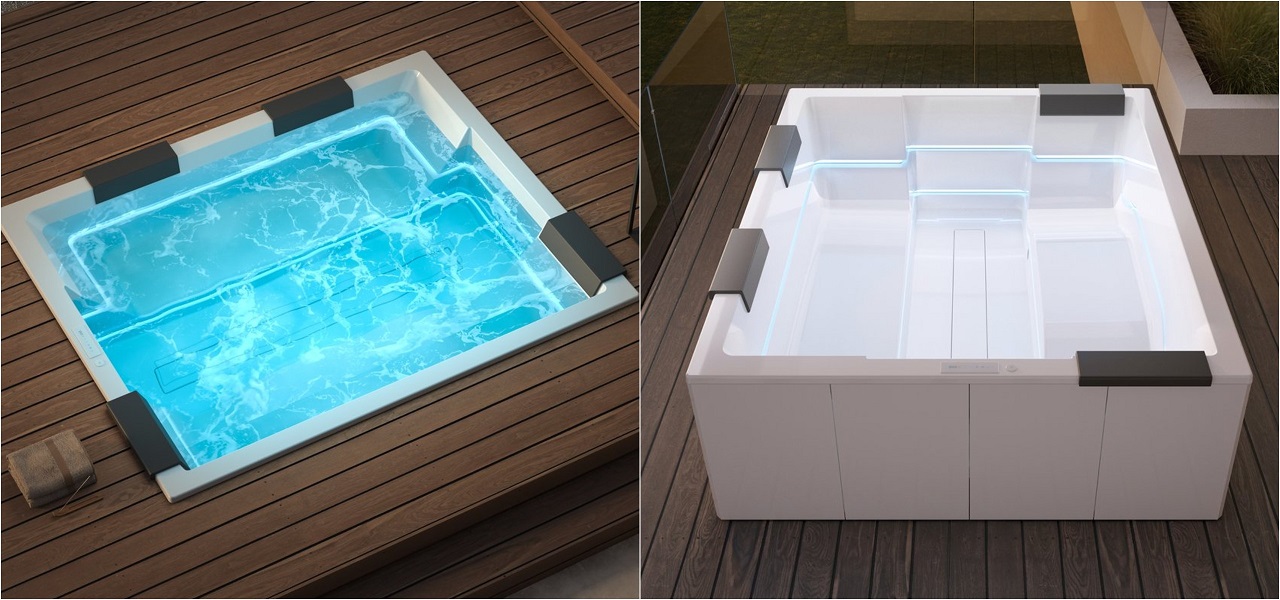 Aquatica hot tubs - A the choice between freestanding and built-in option