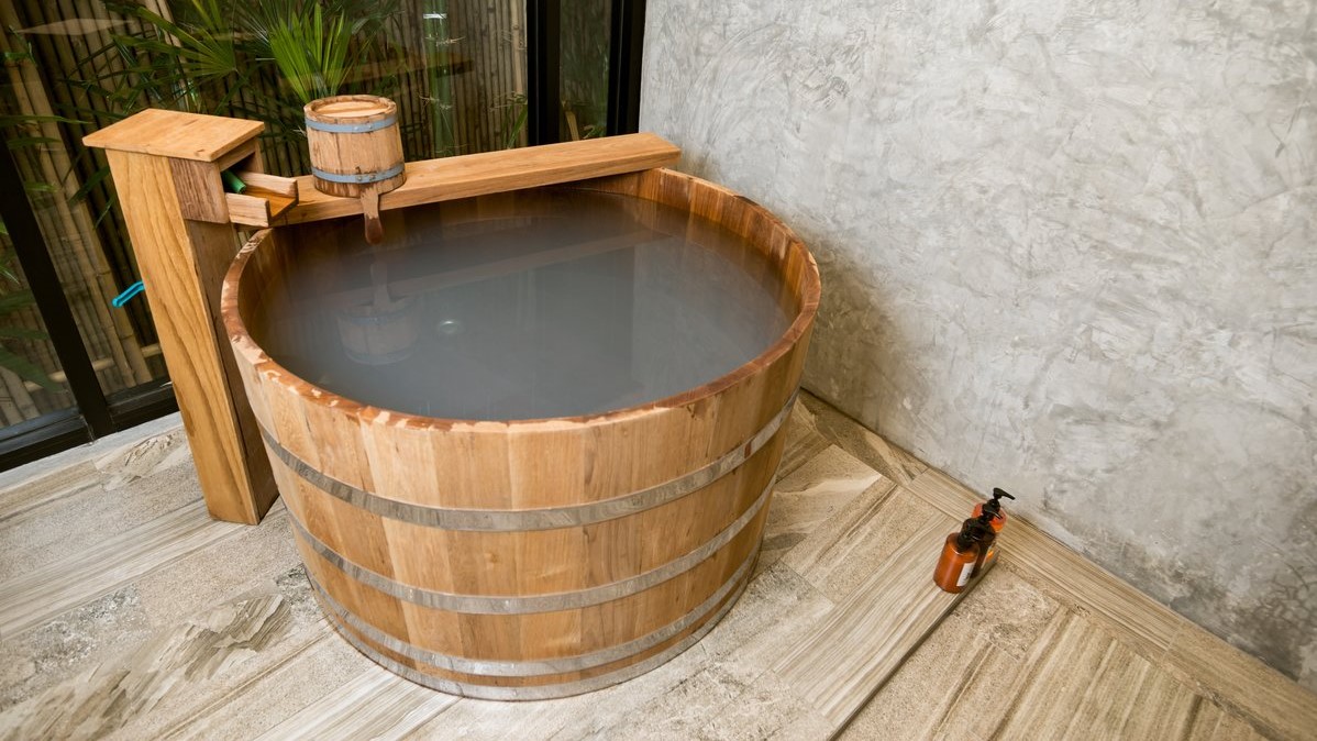 traditional japanese bathtub ofuro shutterstock 311574605